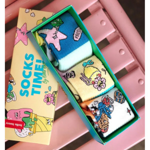 Pack Chaussettes enfant (7-9 ans) en coton bio "Summer Quad" Hello Hossy