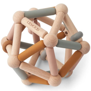 Balle de préhension en bois Annemette "Mustard Mix" Liewood