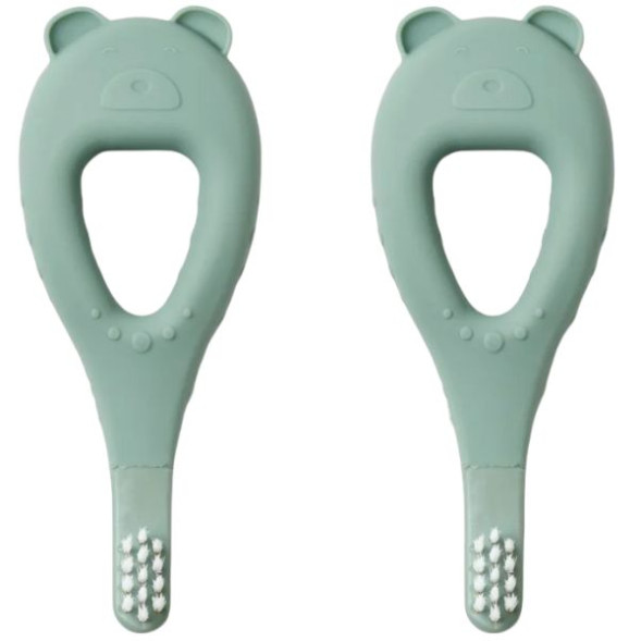 Brosses à dents bébé en silicone Janelle "Peppermint" (x2)