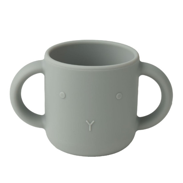 Tasse d'apprentissage en silicone Gene "Lapin Dove Blue"