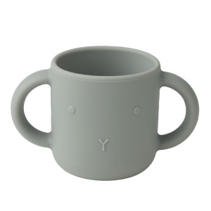 Tasse bébé d'apprentissage en silicone Gene "Lapin Dove Blue" Liewood