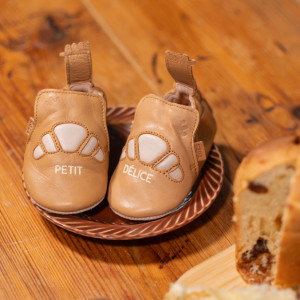 Chaussons bébé en cuir My Blublu "Croissant" Easy Peasy