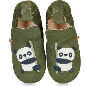Chaussons bébé en cuir My Blublu "Panda" Easy Peasy