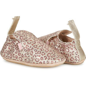 Chaussons bébé en cuir My Blublu "Winter Leopard' Easy Peasy