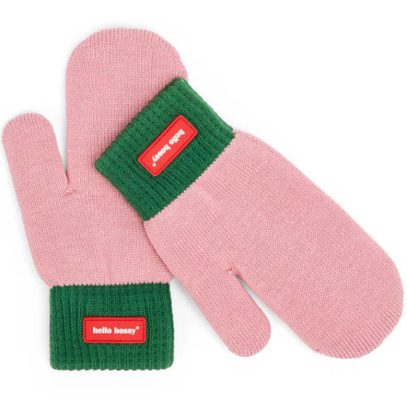 Moufles enfant en coton bio Hotty "Rosy" (3/4 ans )
