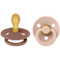 Tétines symétriques en caoutchouc naturel (0-6 mois) Phosphorescent "Marmotte/Rose Blush" (x2)