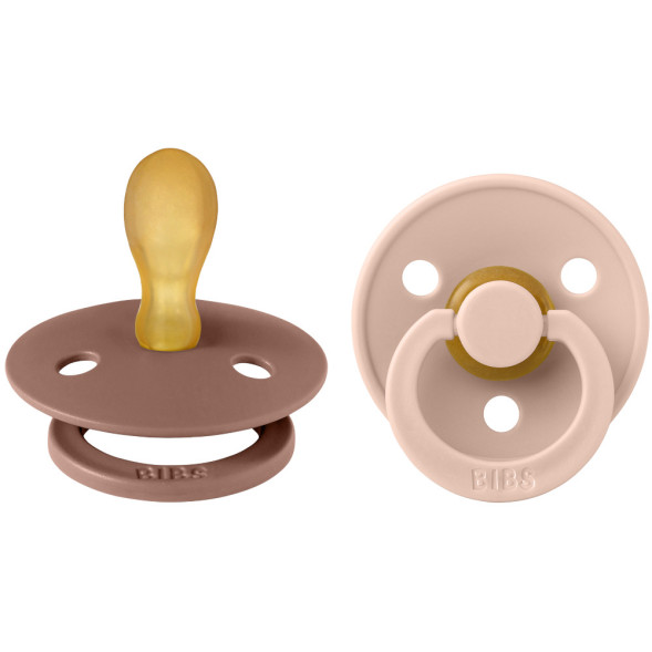 Tétines symétriques en caoutchouc naturel (0-6 mois) Phosphorescent "Marmotte/Rose Blush" (x2)