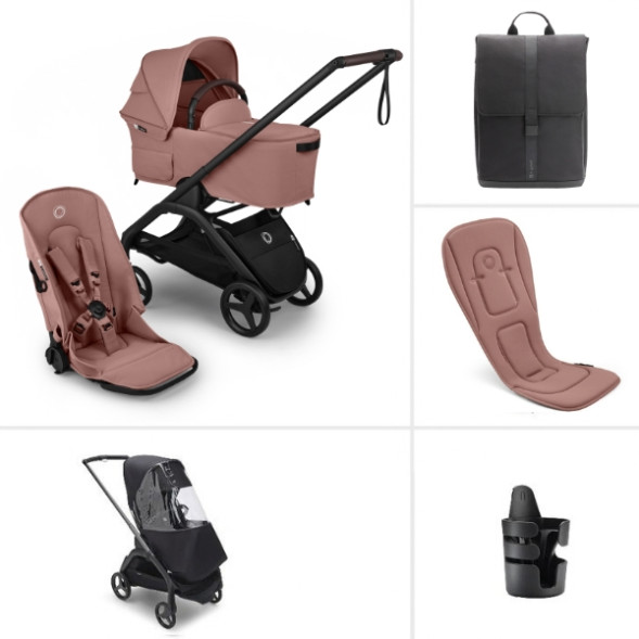 Poussette Bugaboo Dragonfly Plus 2-en-1 Eté "Dusty Pink" (2026)