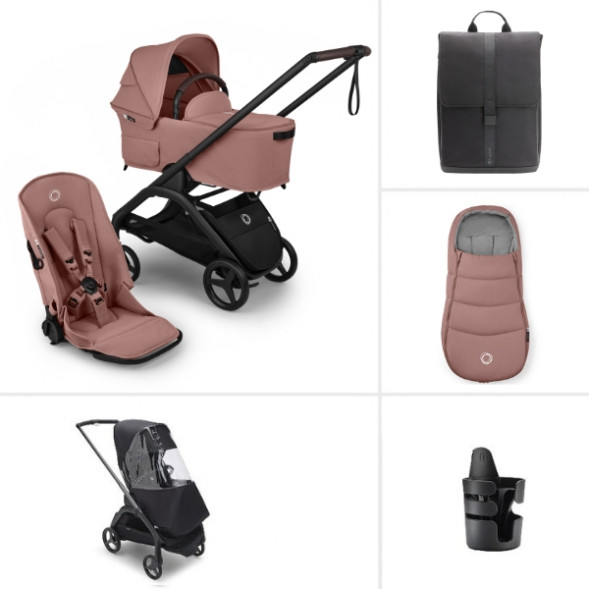  Poussette Bugaboo Dragonfly Plus 2-en-1 Hiver "Dusty Pink" (2026)
