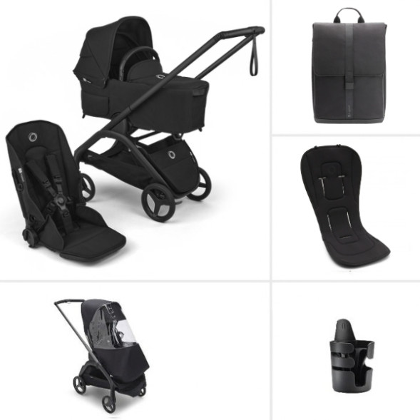  Poussette Bugaboo Dragonfly Plus 2-en-1 Eté "Heritage Black" (2026)