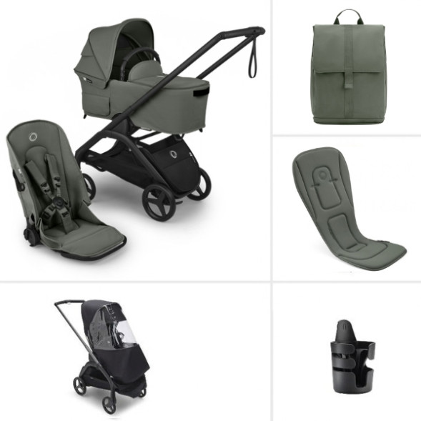  Poussette Bugaboo Dragonfly Plus 2-en-1 Eté "Forest Green" (2026)