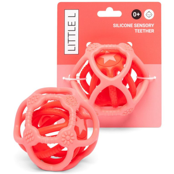 Balles sensorielles en silicone "Rose/Rouge" (x2)