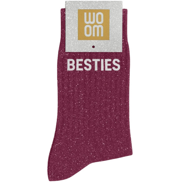 Chaussettes à Paillettes femme "Besties" Violet (Taille 36-40)