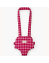 Porte poupée "Vichy Cerise" pour poupée et poupon Minikane