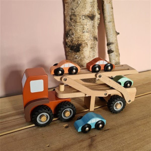 Camion porte-voitures en bois (3-6 ans)