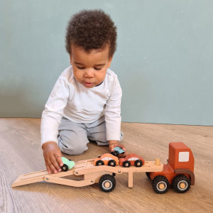 Camion porte-voitures en bois (3-6 ans)