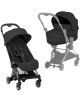 Pack Duo Poussette COYA Style Champagne "Sepia Black" + Nacelle Pliable