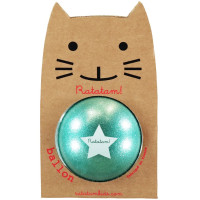 Ballon Chat "Vert Pailleté" (15 cm)