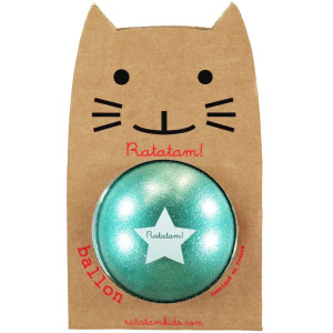 Ballon Chat "Vert Pailleté" (15 cm) Ratatam
