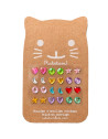 Boucles d'oreilles autocollantes "Diamants" (12 paires)