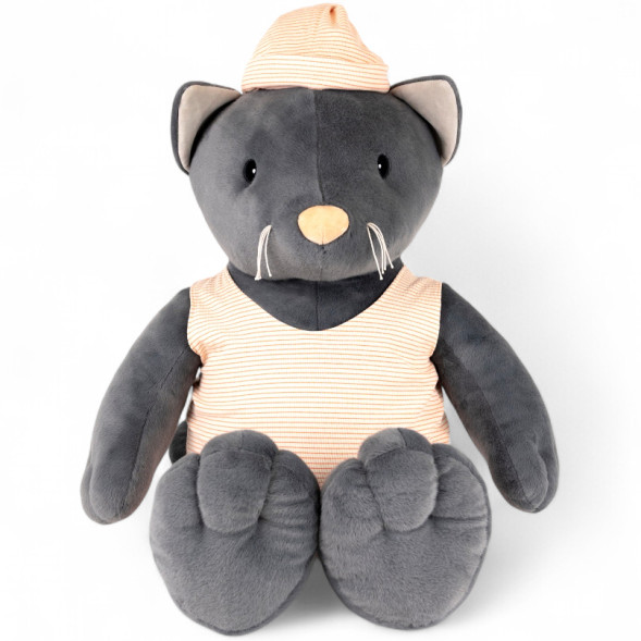 Peluche habillée Malo le Chat (60 cm)