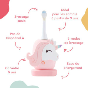 Brosse à dents électrique enfant "Licorne" The Zoo Family