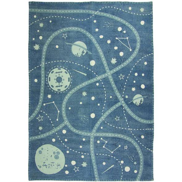 Tapis en coton stonewashed "Little Galaxy" (100 x 140 cm)