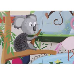 Puzzle enfant géant tactile "Une journée au Zoo" janod -