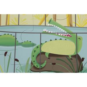 Puzzle enfant géant tactile "Une journée au Zoo" janod -