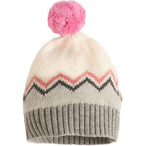 Chunky knitted zig zag pom pom hat pinks - bonnie mob