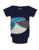 Body manches courtes en coton bio "Mibo Baleine"