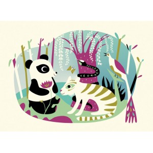 Cartes postales "Animal Rendez-vous" (7 cartes + 7 enveloppes)