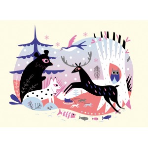 Cartes postales "Animal Rendez-vous" (7 cartes + 7 enveloppes)