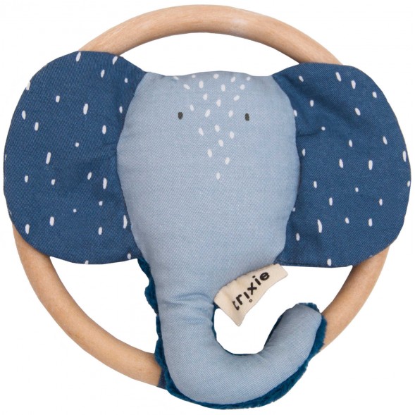 Hochet en coton "Mrs Elephant"