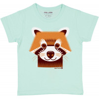 T-shirt manches courtes en coton bio "Mibo Panda Roux" - outlet -