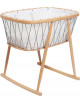 Berceau en bois KUMI "Black & White" (Matelas Mousse)