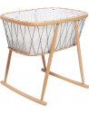 Berceau en bois KUMI "Black & White" (Matelas Mousse)