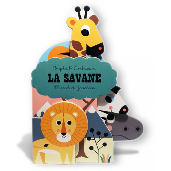 Livre bébé imagier en carton "La Savane" (0-3 ans) d'Ingela P. Arrhenius