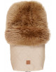 Chancelière en peau d'agneau Nelly Cappuccino "Sable Chiné" (6-36 mois)