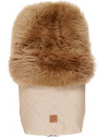 Chancelière en peau d'agneau Nelly Cappuccino "Sable Chiné" (6-36 mois)