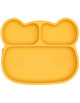 Assiette compartiments à ventouse en silicone "Ours Jaune"