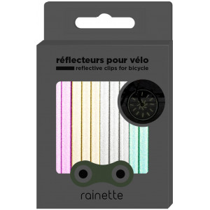 Réflecteurs lumineux pour roues de vélo "Multicouleur" Rainette