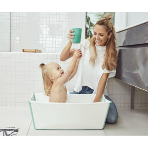 Baignoire bébé pliable Flexi Bath "Blanc/Aqua" Stokke