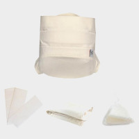 Kit découverte culotte classique lavable en coton bio "Chocolat blanc" - Outlet