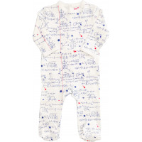 Pyjama bébé avec pieds en coton biologique "Math Sup"
