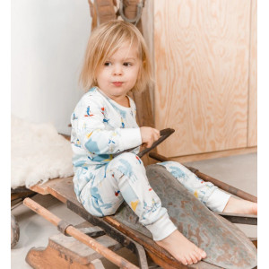 Pyjama enfant 2 pièces en coton bio "Ski" Changemacouche