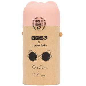 Lunettes solaires bébé 1-2 ans Ours'on "Rose Pêche" Ki et LA