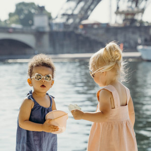 Lunettes solaires bébé 1-2 ans Ours'on "Rose Pêche" Ki et LA
