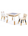 Table et chaises en bois "Forêt" (3-6 ans)