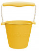 Seau de plage en silicone recyclable "Moutarde"